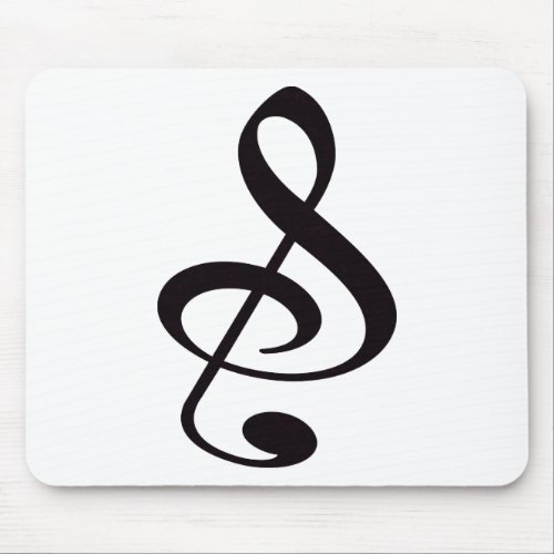 S  AndOr Treble Clef Musical Note Mouse Pad