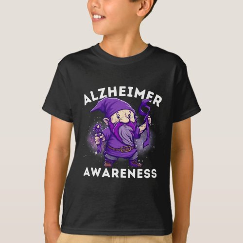 S Awareness Month T Heimer Gnomes T Purple Star  T_Shirt