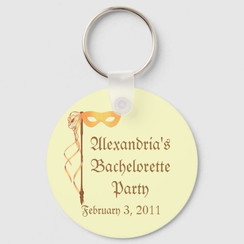 _____s Bachelorette Party _ Masquerade Theme Keychain