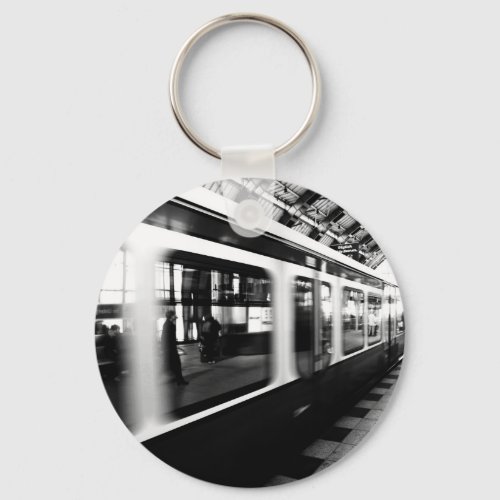 S_Bahn Berlin Schwarz Wei Fotografie Keychain