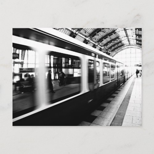 S_Bahn Berlin Schwarz Wei Fotografie Postcard