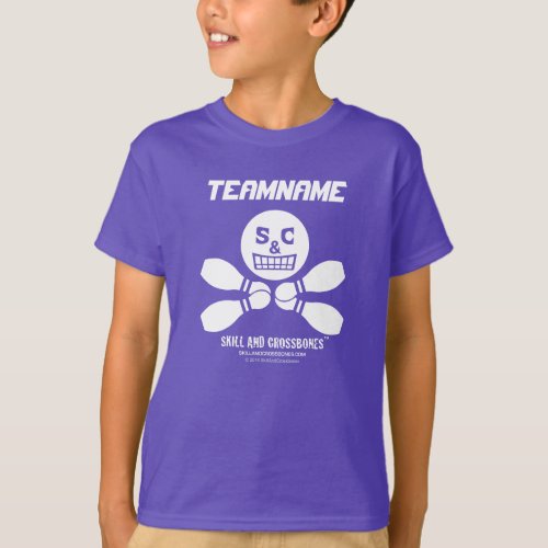 SC Kids Personalized Bowling Team Template Dark T_Shirt