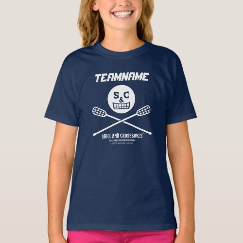 SC Kids Personalized Lacrosse Team Template Dark T_Shirt