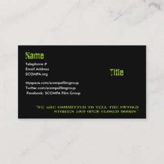 S.C.O.M.P.A. Business Cards