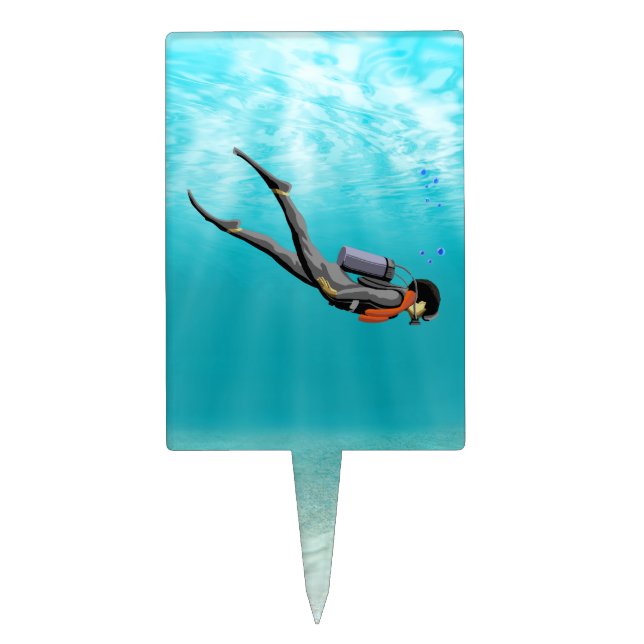 S.C.U.B.A. Diver Cake Topper (Front)