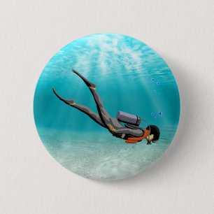 S.C.U.B.A. Diver Pinback Button