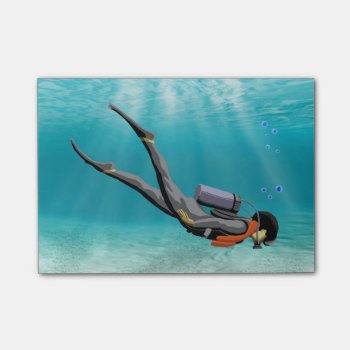S.c.u.b.a. Diver Post-it Notes by BailOutIsland at Zazzle