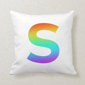 S (Color) Throw Pillow