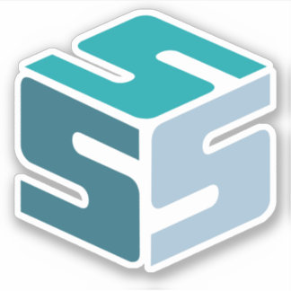 S-Cubed Blue Logo Sticker (3" x 3")