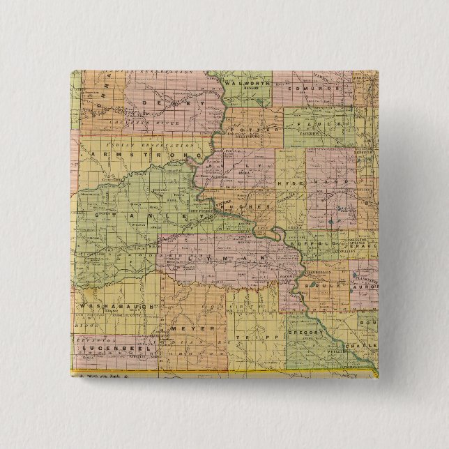 S Dakota Pinback Button (Front)