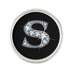 S Faux-"Diamond Bling" Pin