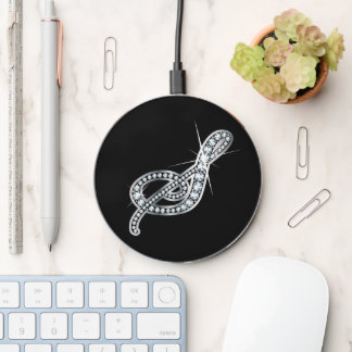 S Faux-"Diamond Bling" Wireless Charger