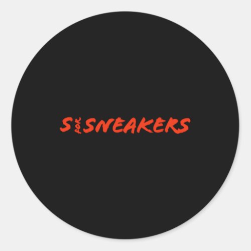 S For Sneakers Classic Round Sticker