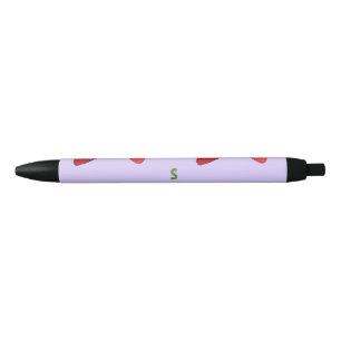 S for strawberry purple pen