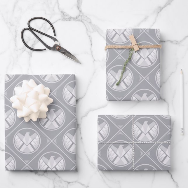 S.H.I.E.L.D. Geometric Pattern Wrapping Paper Sheets (Front)
