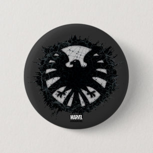 S.H.I.E.L.D. Global Network Grunge Badge Button