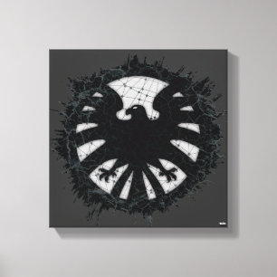 S.H.I.E.L.D. Global Network Grunge Badge Canvas Print