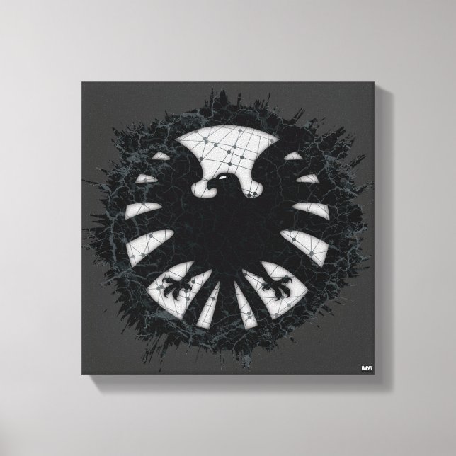 S.H.I.E.L.D. Global Network Grunge Badge Canvas Print (Front)
