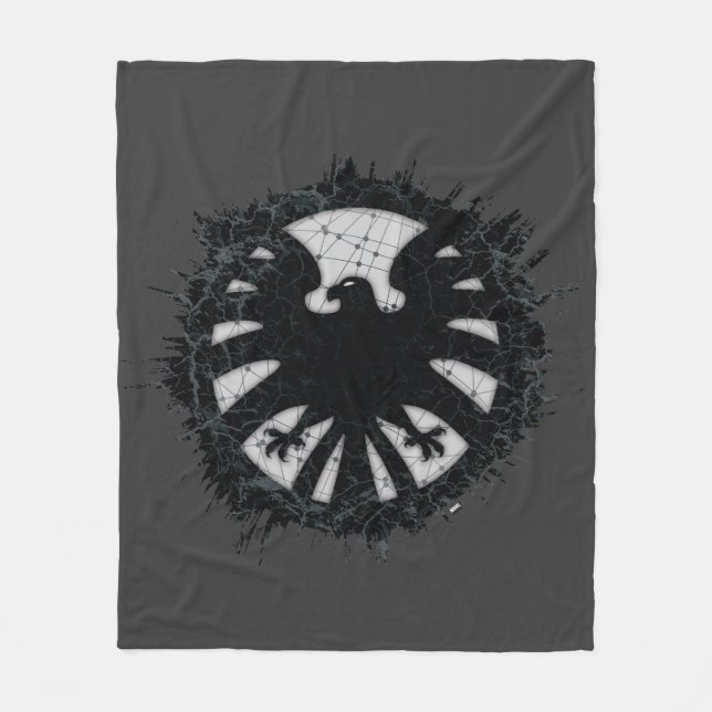 S.H.I.E.L.D. Global Network Grunge Badge Fleece Blanket (Front)