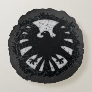 S.H.I.E.L.D. Global Network Grunge Badge Round Pillow