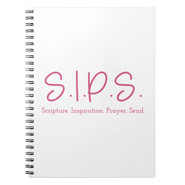 S.I.P.S. Notebook - Pink (Front)
