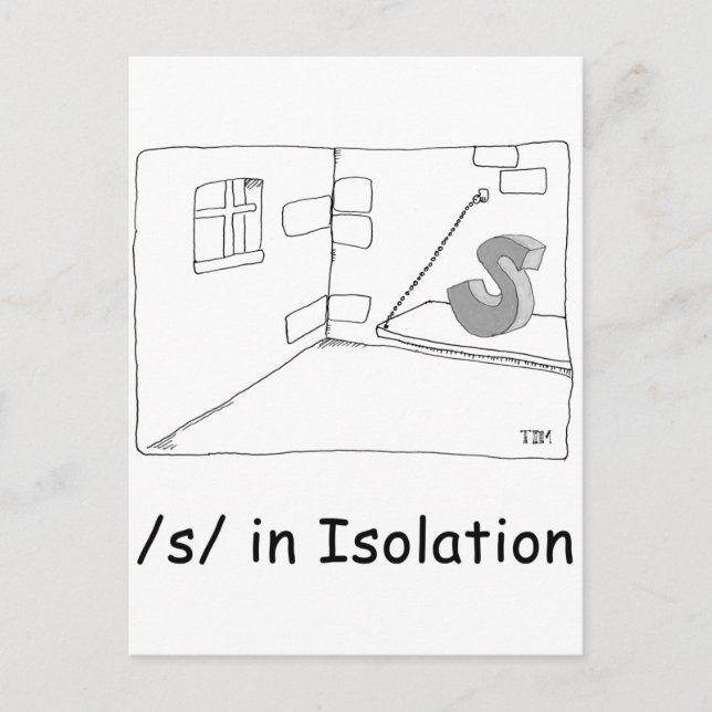 S in Isolation Postcard (Front)