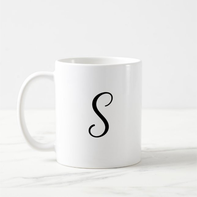 S initial Accent Coffee Mug-Mother's Day Gift-Gift Coffee Mug (Left)
