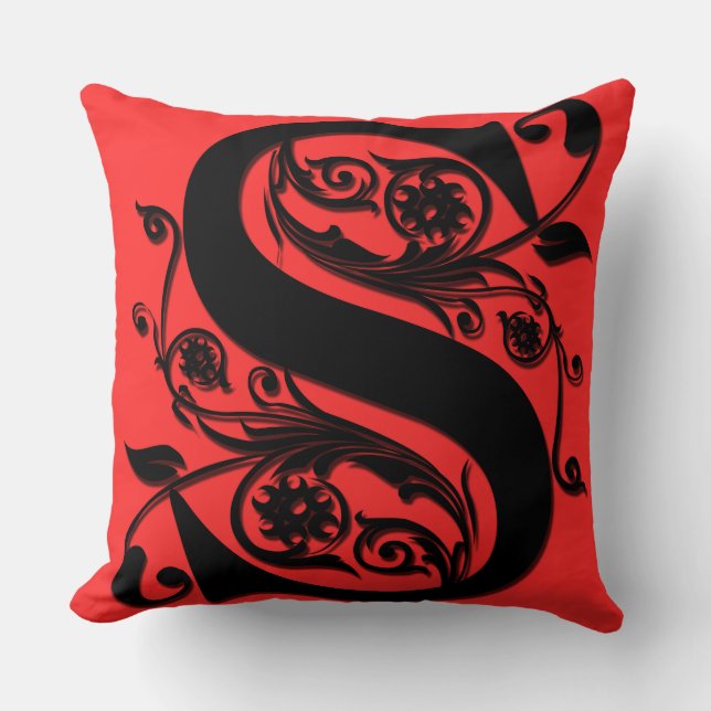 S Initial letter Monogram - Cushion (Front)