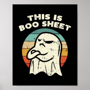 s is boo sheet ghost retro halloween costume men w poster