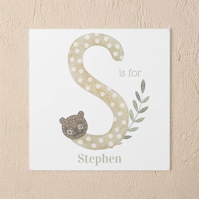 S is for Custom Name Animal Letter Art (Creator Uploaded)