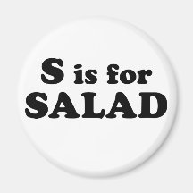 S is for SALAD (magnet)