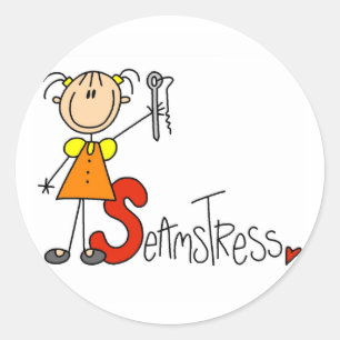 S is for Seamstress Classic Round Sticker