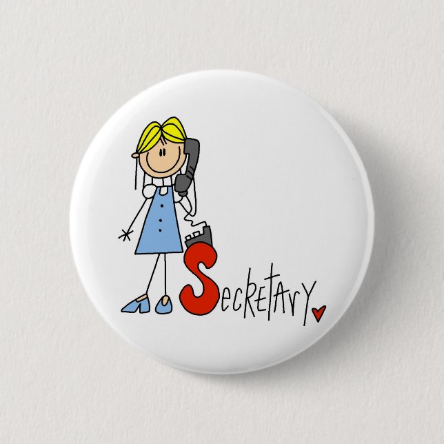 S is for Secretary Button (Front)