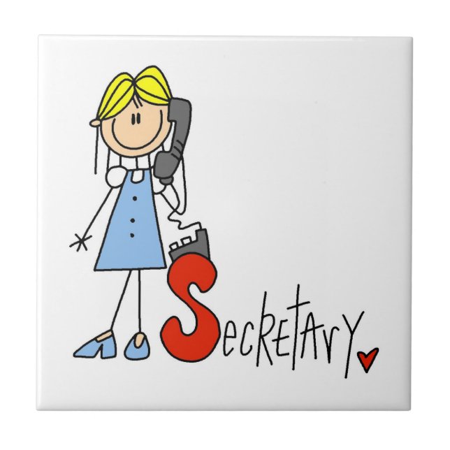 S is for Secretary Ceramic Tile (Front)