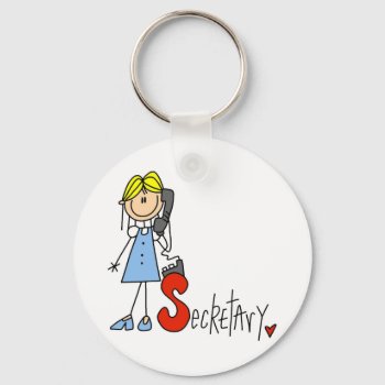 S Is For Secretary Keychain by stick_figures at Zazzle