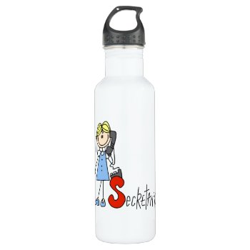 S Is For Secretary Stainless Steel Water Bottle by stick_figures at Zazzle