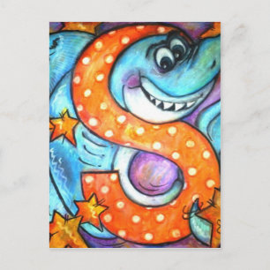 S is for Shark Postcard