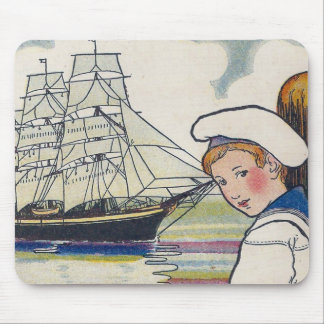 S is for ship mouse pad
