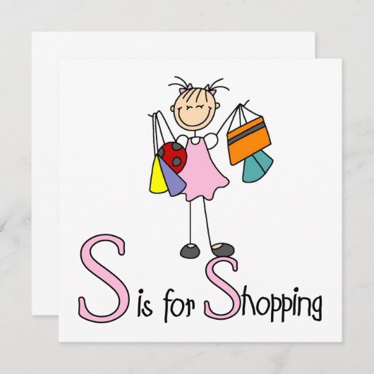 S is for Shopping (Front/Back)