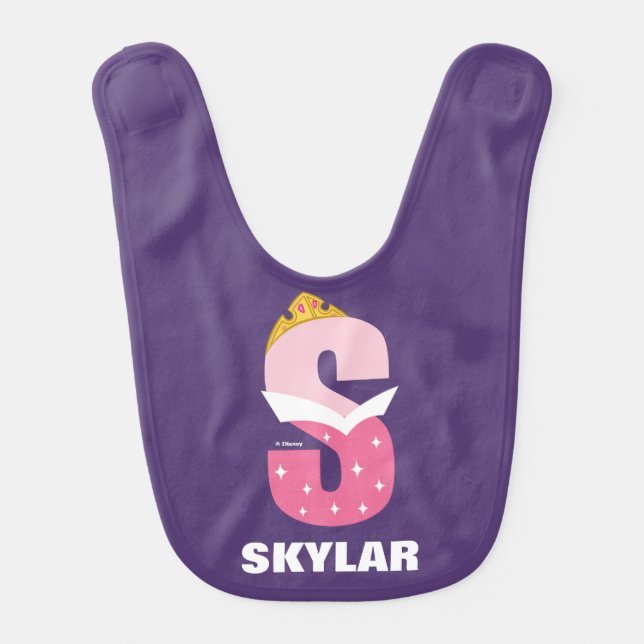 S is for Sleeping Beauty | Add Your Name Bib (Front)