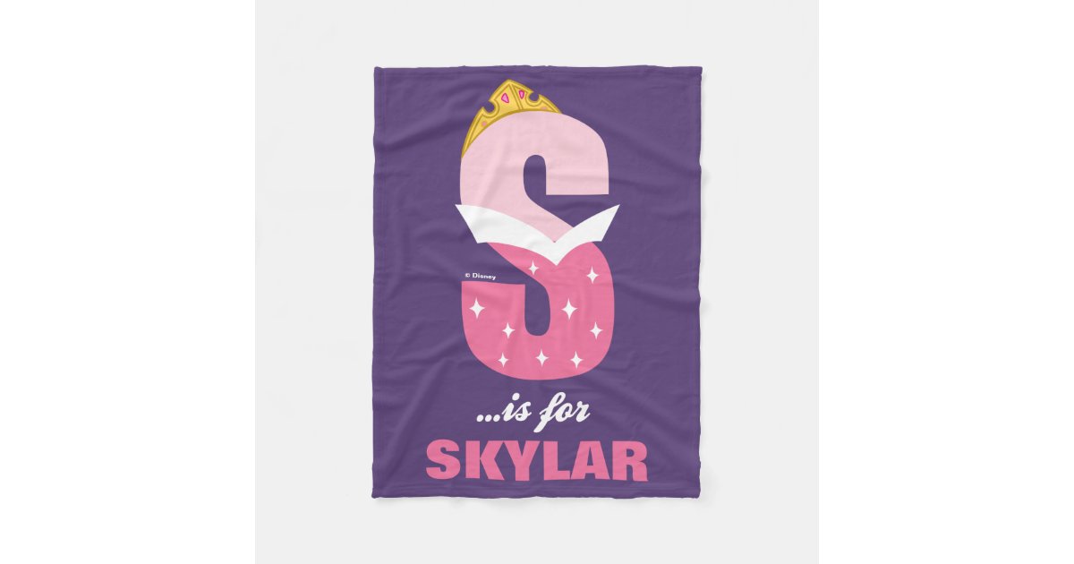 S Is For Sleeping Beauty Add Your Name Fleece Blanket Zazzle Com