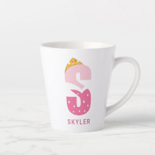 S is for Sleeping Beauty Add Your Name Latte Mug