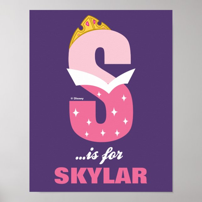 S is for Sleeping Beauty | Add Your Name Poster (Front)