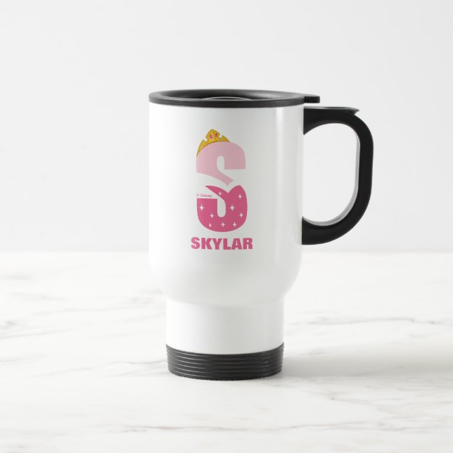 S is for Sleeping Beauty | Add Your Name Travel Mug (Right)
