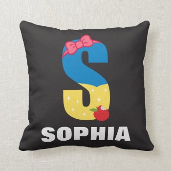 S Is For Snow White | Add Your Name Throw Pillow by DisneyLogosLetters at Zazzle