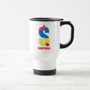 S is for Snow White Add Your Name Travel Mug