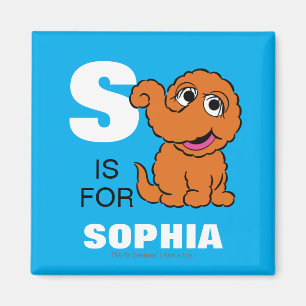 S is for Snuffleupagus Add Your Name Magnet