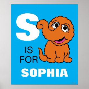 S is for Snuffleupagus Add Your Name Poster