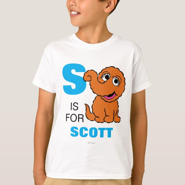 S is for Snuffleupagus | Add Your Name T-Shirt (Front)