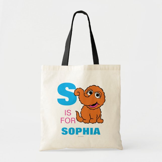 S is for Snuffleupagus | Add Your Name Tote Bag (Front)